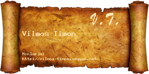 Vilmos Timon névjegykártya